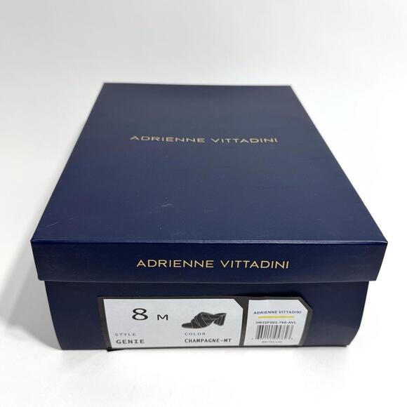 Adrienne Vittadini Women’s Size 8 Champagne Metallic Genie Crossover Sandals - Picture 10 of 10